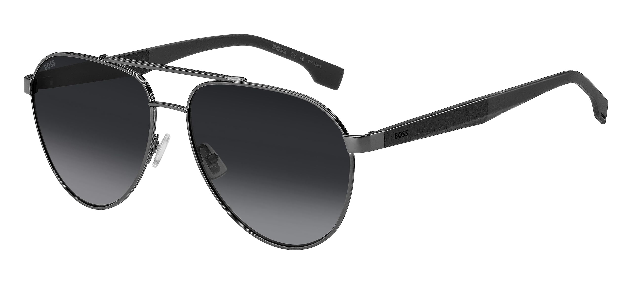 Hugo Boss Men's Dark Ruthenium Grey/Grey Shaded Boss Hugo 1485/S 60/15/145 Sunglasses