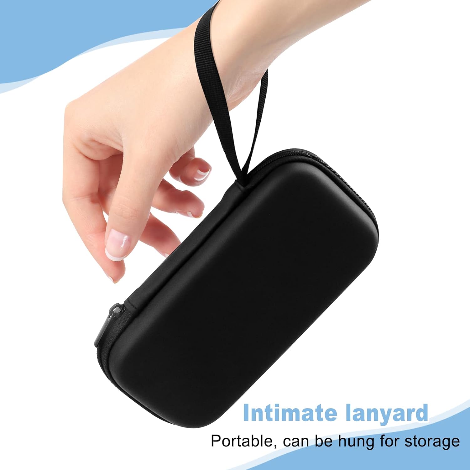 Tampon Holder for Purse,2 Pack Black Tampon Storage Bag with Zipper image 5