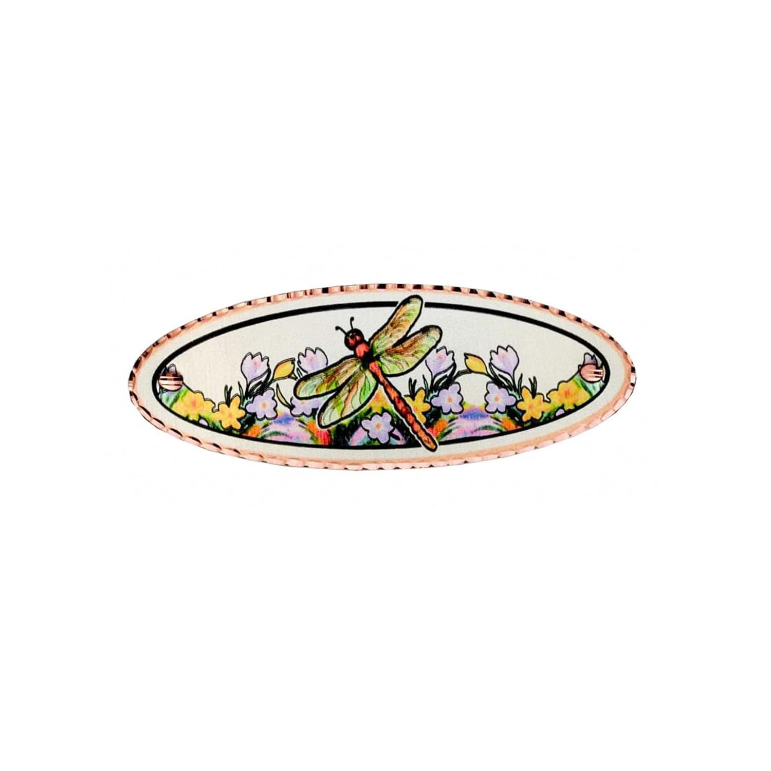 FRONT LINE JEWELRY Danae Art Hair Clip for Women – Oval Handmade Copper French Barrette, Non-Slip Hair Accessory, Gustav Klimt Inspired Art Jewelry