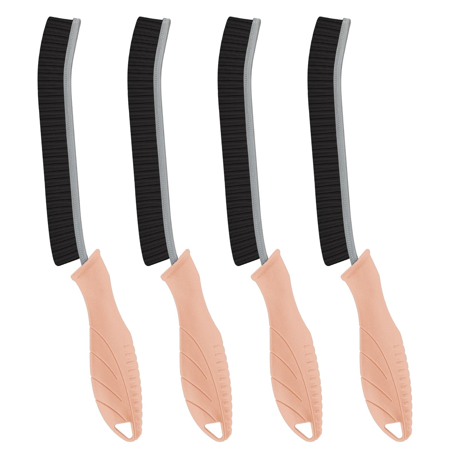 TQRR Hartborsten Eckenreinigungsbürste, Fugenreinigungsbürste, Fugenbürste Bad,Multifunktionale Reinigungsbürste, Reinigungswerkzeuge für Toilette Küche Fenster Badezimmer (4, Rosa)