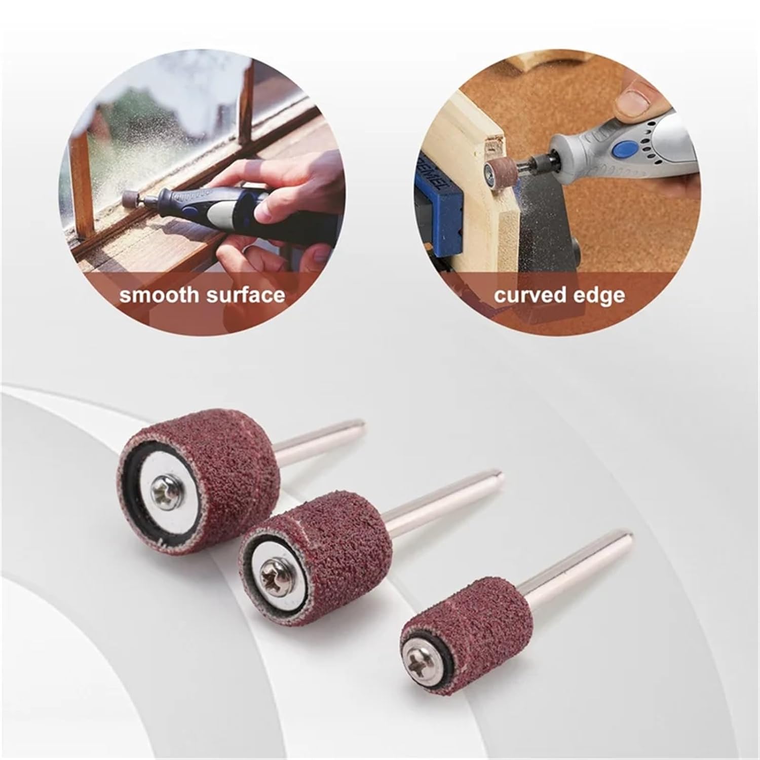 Sanding Drum 4×66Pcs Drums Sanders Set Including 60 Sanding Bands and 6 Drum Mandrels