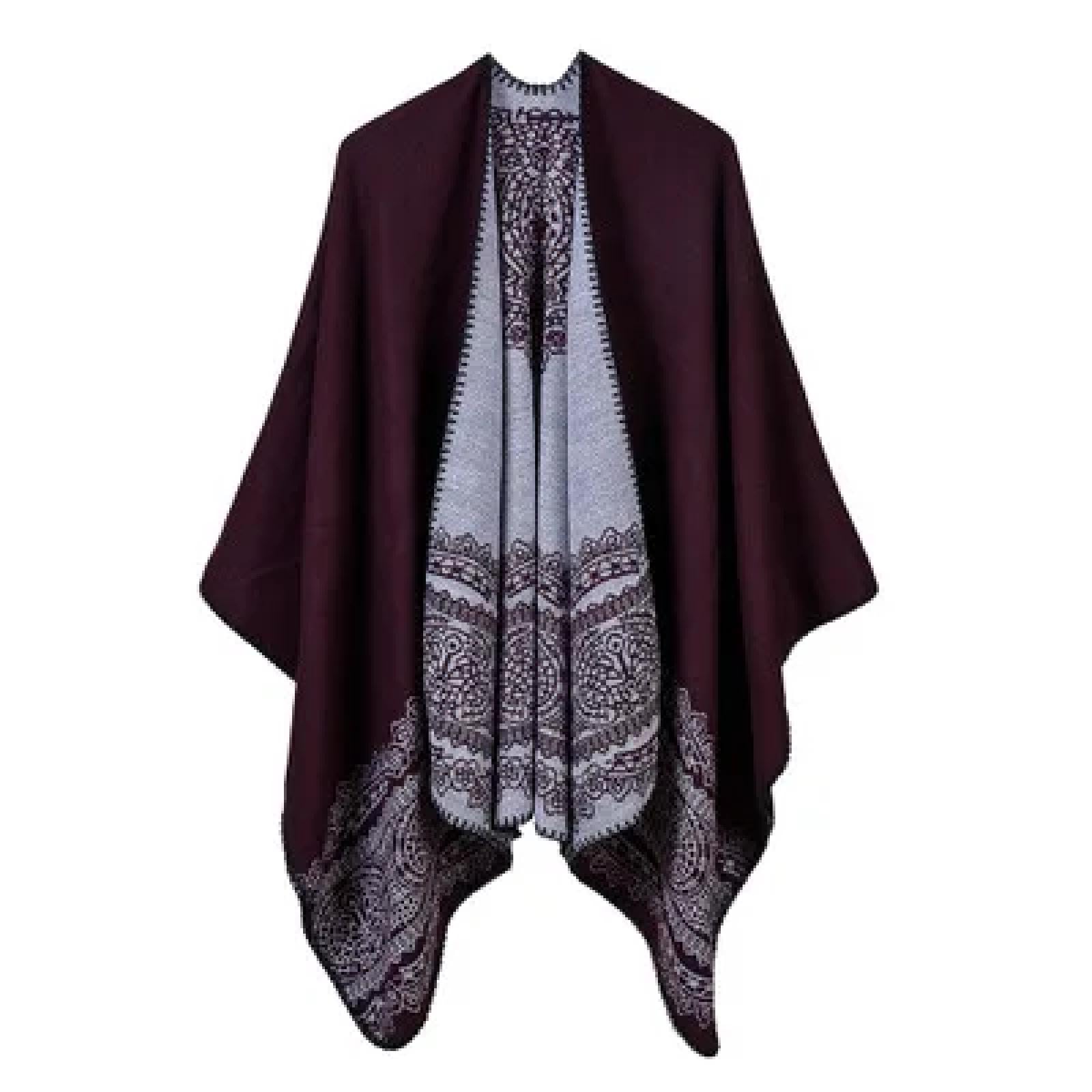 Sciarpa Scialle Invernale Sciarpe Moda Donna Inverno Sciarpa Femme Mujer Lady Retro Stampa Calda Sciarpa Stole Pareo Avvolgere Scialle Poncho Capas Mujer