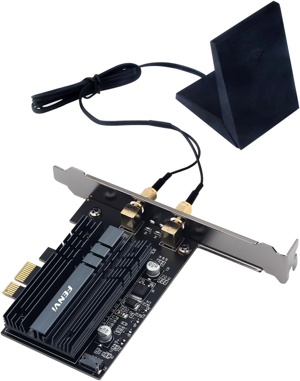 FENVI FV-AX3000S WiFi 6 AX200 PCIe Network Card, Bluetooth 5.2, 3000Mbps Dual Band 2.4G/5G, Ultra Low Latency for Gaming & 4K VR Streaming, WPA3 Security, Compatible with Windows 11/10 Desktop PC