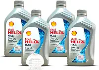 Kit 4 Litros Oleo Shell Helix Hx8 5W-30 API SP Sintetico