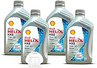 Kit 4 Litros Oleo Shell Helix Hx8 5W-30 API SP Sintetico