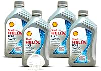 Kit 4 Litros Oleo Shell Helix Hx8 5W-30 API SP Sintetico