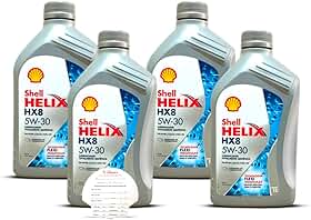 Kit 4 Litros Oleo Shell Helix Hx8 5W-30 API SP Sintetico