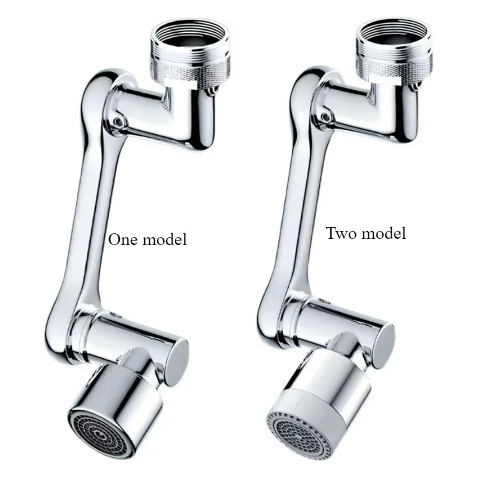 Rallonge de robinet rotative multifonctionnelle - Adaptateur d'évier de cuisine - Bras robotique pivotant - Ajustement universel pour lavabo (argent 2)
