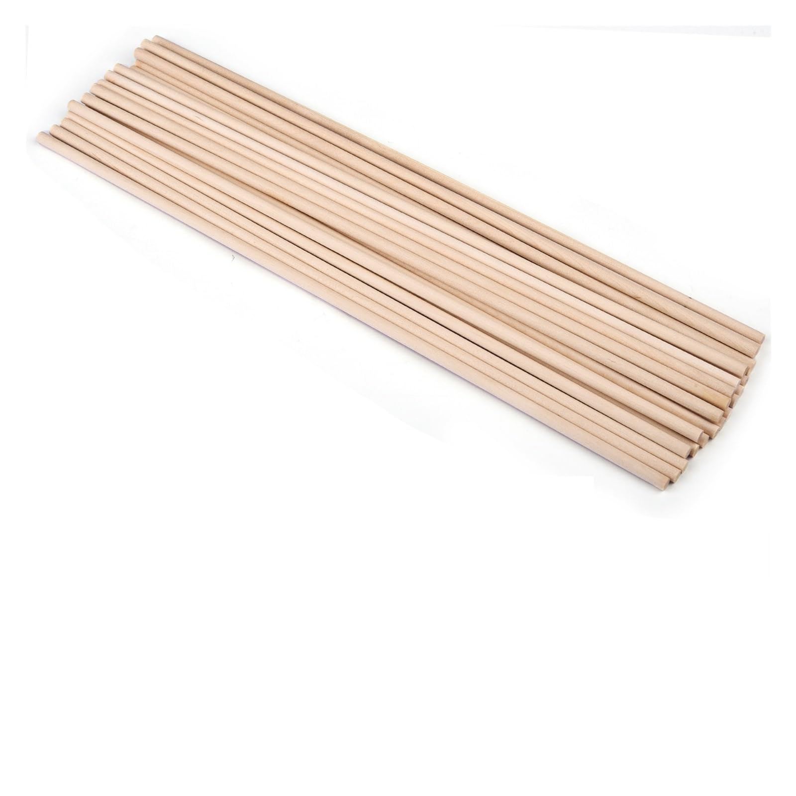 Bâtonnets en bois pour loisirs créatifs Chevilles rondes en bois 3-5 mm x 10-30 cm, paquet de 25/50 pièces(30cmx5mm 25pcs)