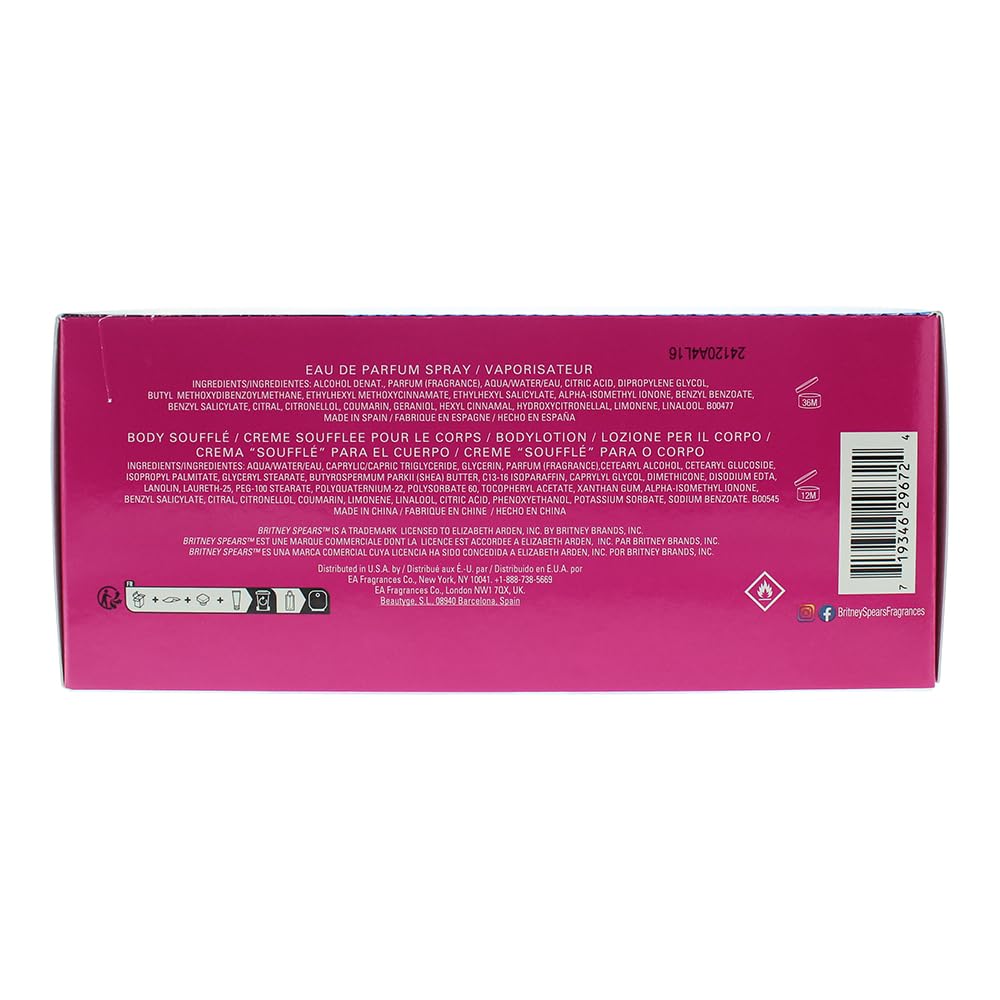 Britney Spears Fantasy, Cofanetto Eau de Parfum e Crema per il corpo, profumo fruttato e gourmande, regalo per donna