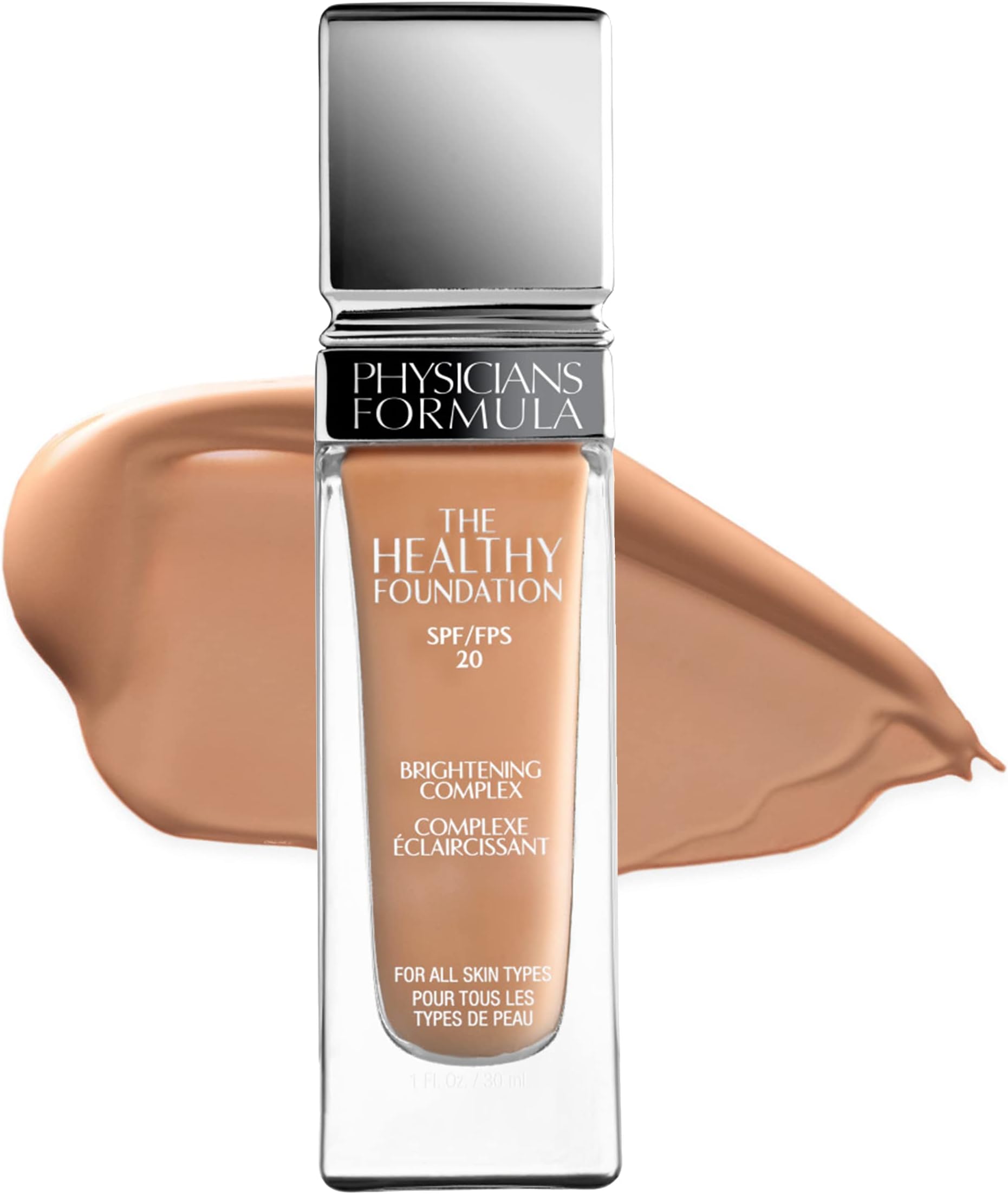 The Healthy Foundation SPF 20 - Long-wearing Foundation with Lightweight, Medium Coverage - with Brightening Complex, Hyaluronic Acid, Vitamin A, C& E Antioxidant Blend - MN3