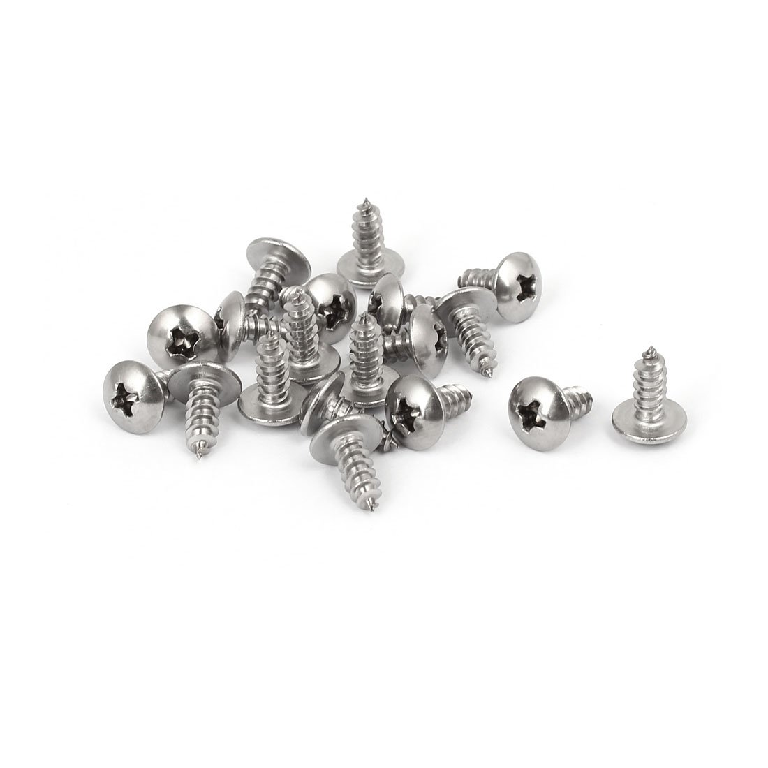 Uxcell Silver Sourcingmap M4x10mm 316 Stainless Steel Truss Phillips Head Self Tapping Screws 20Pcs