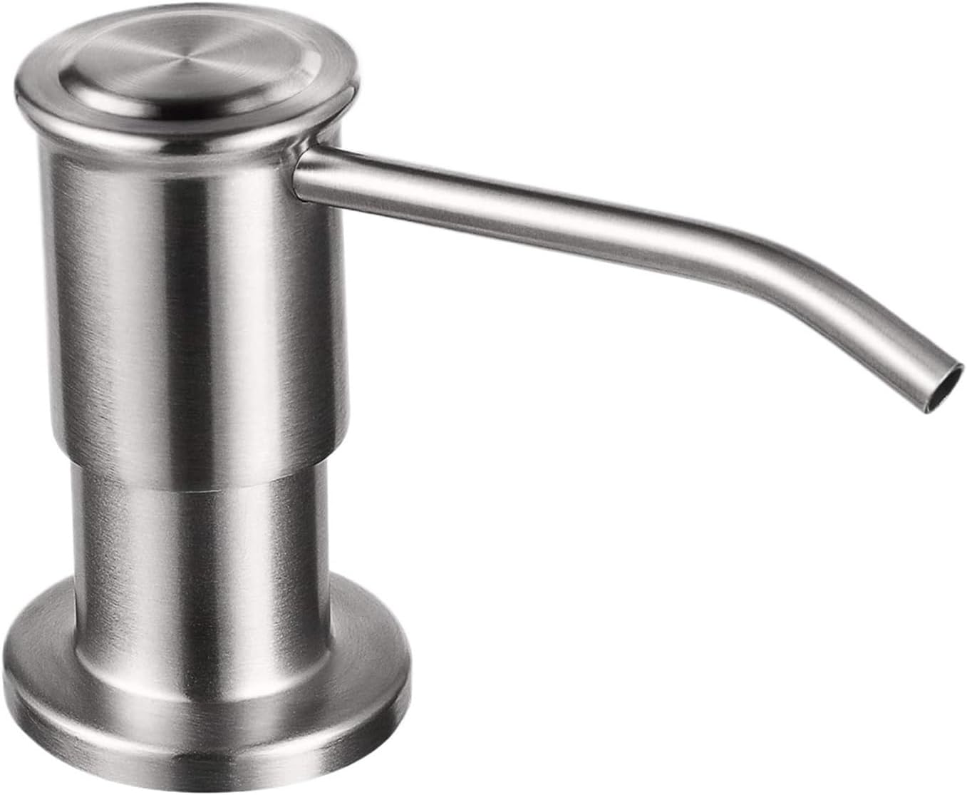 Soap Dispenser for Kitchen Sink Liquid Soap Dispensers with 500ml Bottle Stainless Steel Pump for Kitchen Sink Built in Chrome/Nickel Dispenser(Black)