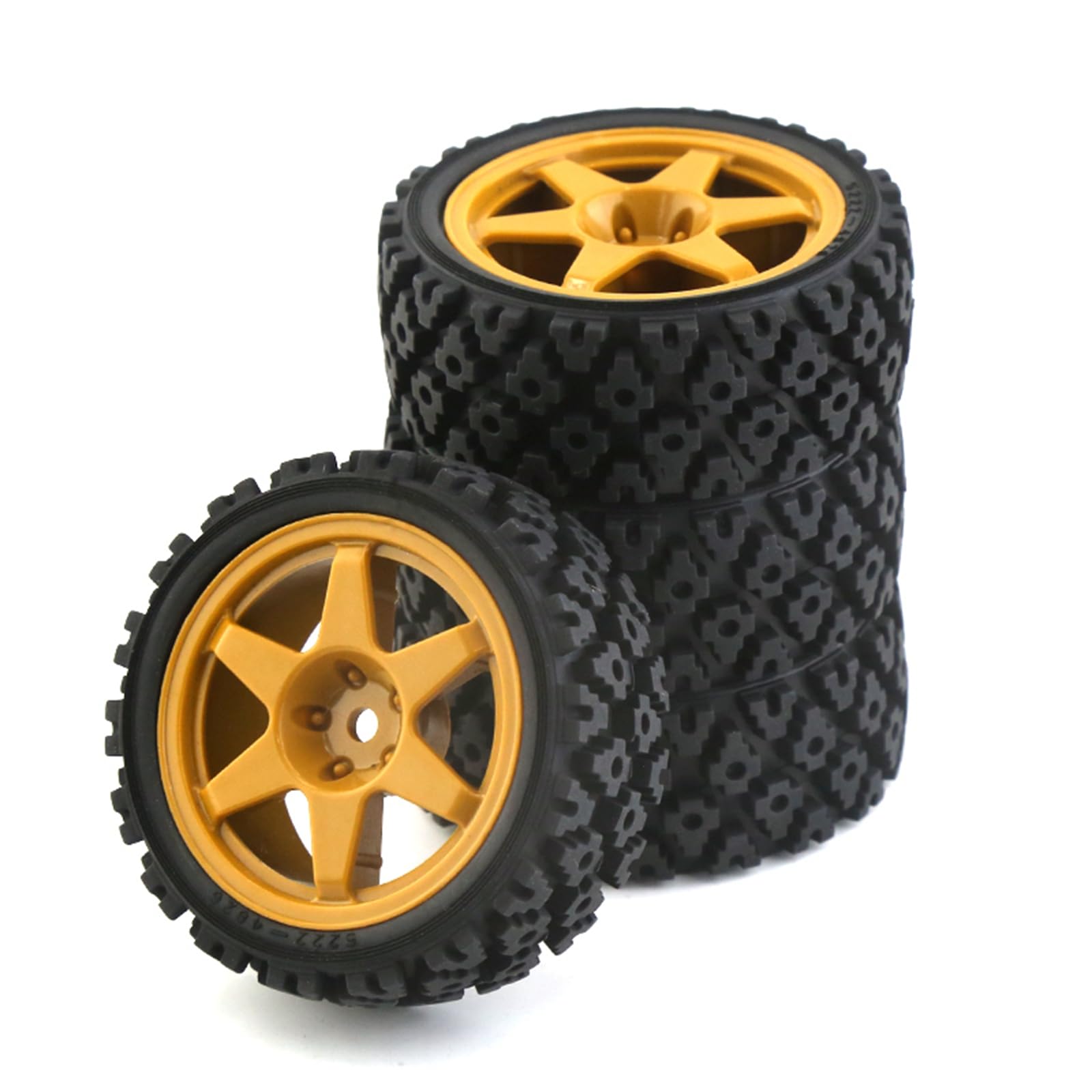 Hanzete Remote Control Off-Road Rally Car Tires 68 * 28mm 4pcs Replacement for TAMIYA TT02 XV01 HSP 94123 HPI KYOSHO 1/10 Remote Control Car Wheel
