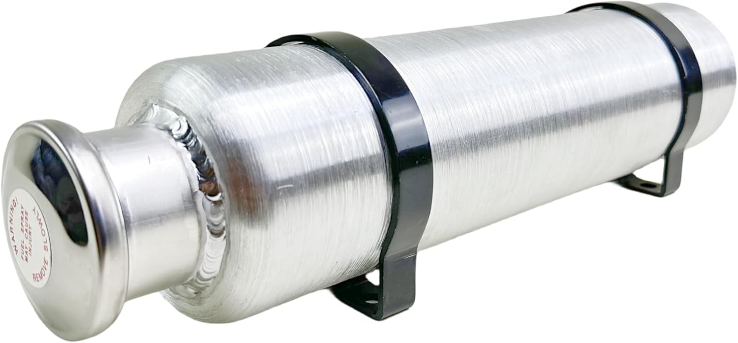 JSD 0.72 Gallons 4" x 15" Aluminum Vertical Spun Gas Tank 1/8" NPT Outlet