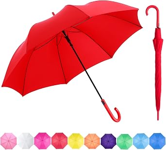 RUMBRELLA UV Stick Umbrella Auto Open UPF 50+ with J Hook Handle 51IN