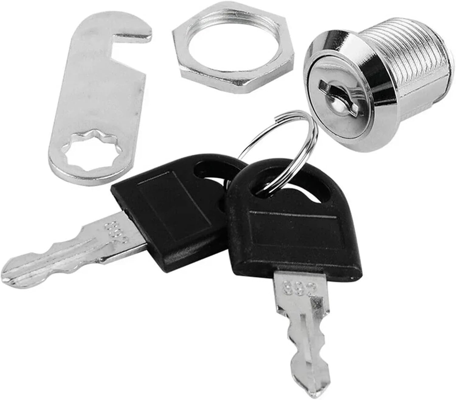 Security Cam Lock 6 Pcs 16-30mm Cam Lock with 2 Keys for Mailboxes(20mm)