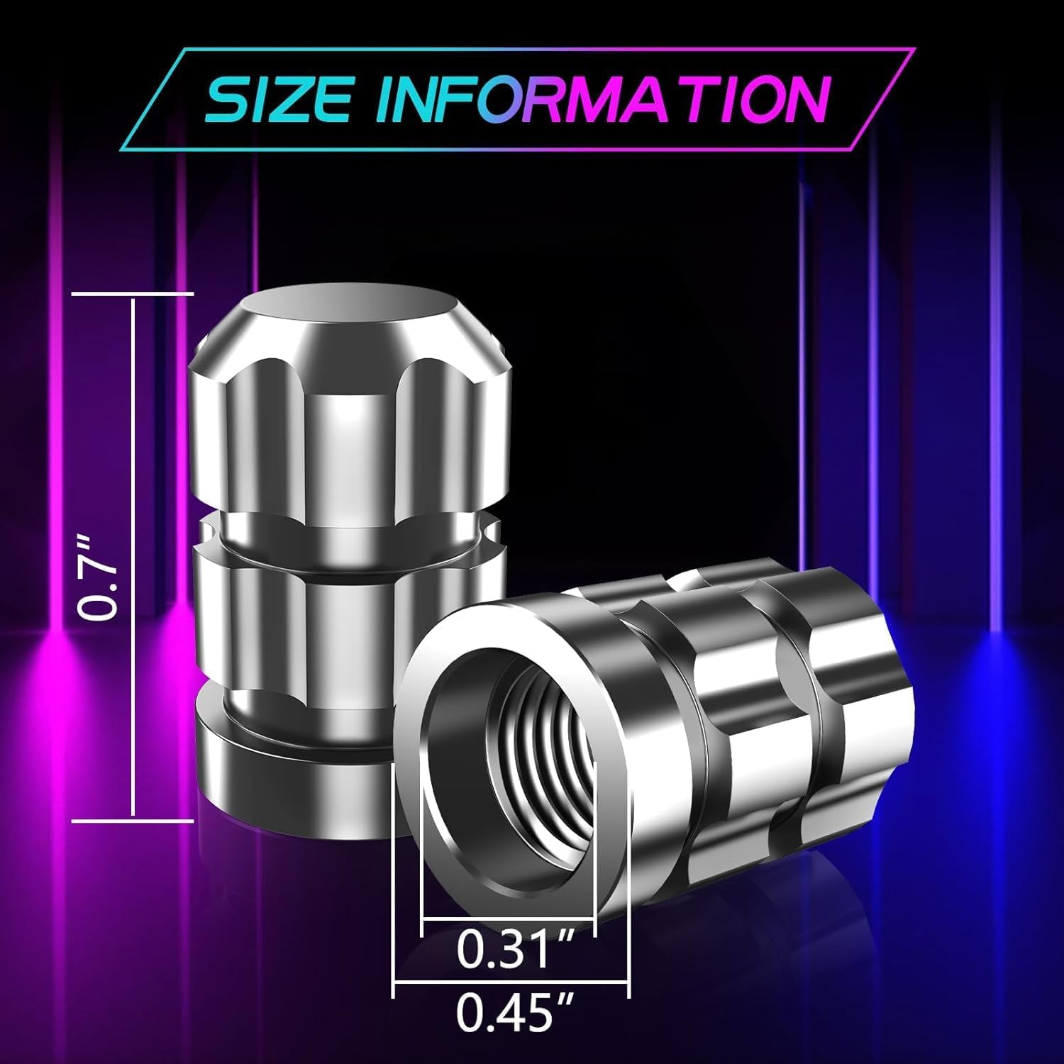 Compatible with 4pcs Tire Valve Stem Cap Cover for Audi, Car Air Caps Metal Seal Corrosion Resistant Dustproof Leak-Proof Protection,L-Silber/F