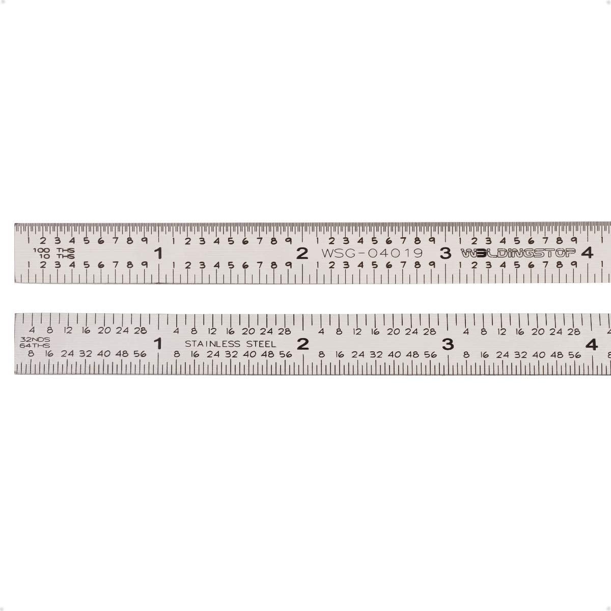 6" Mechanic Ruler Scale 5R 10th 1/100 1/32 1/64 Graduation Flexible Decimal Inch Steel Rule