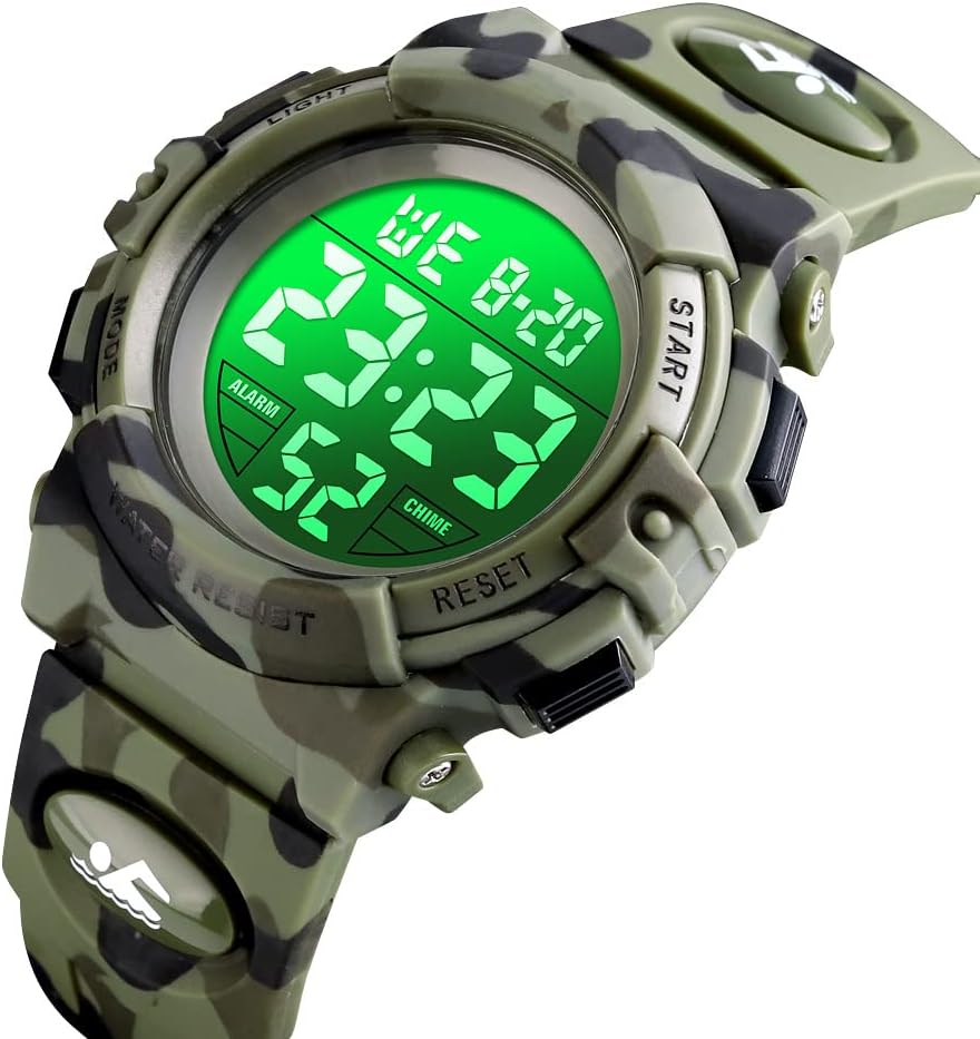 Dayllon Kids Digital Watch Feature Set with labeled buttons