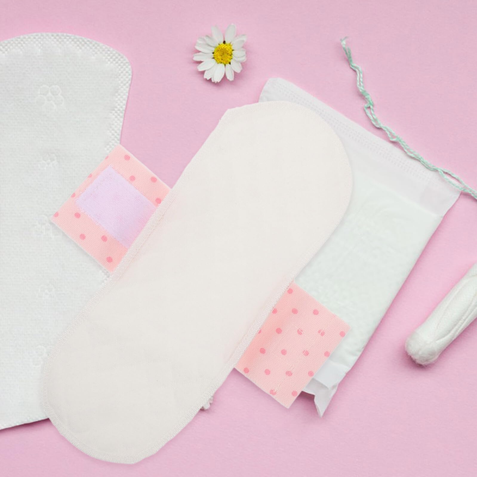 6piezas Compresas Lavables de Algodón Compresas Reutilizables para Uso Diario para Maternidad y Posparto Unidades