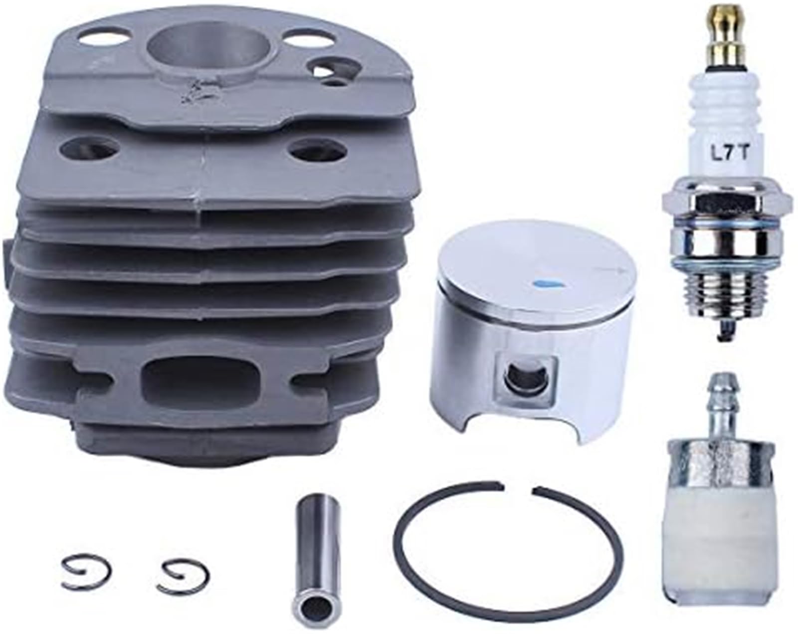 Kit de pistón de Cilindro Revestido Nikasil (46 mm) for Husqvarna, 51, 55, Rancher, Motosierra 503, 60, 91-71, Filtro de Combustible, bujía Szwaldaper