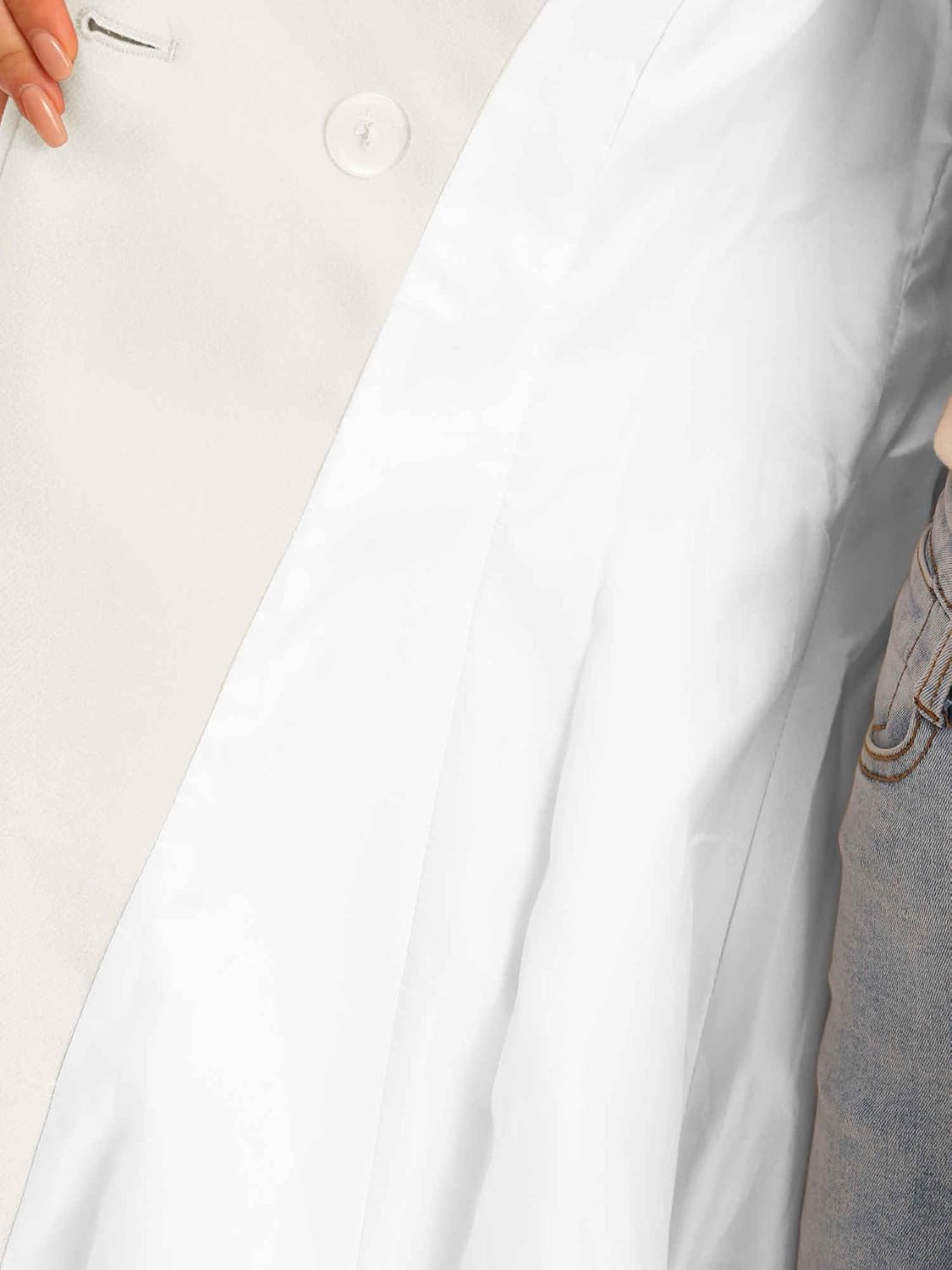 Allegra K Winter Pea Coats for Women Shawl Lapel Overcoat Single Breasted Belted Long Trench Coat - Image 5