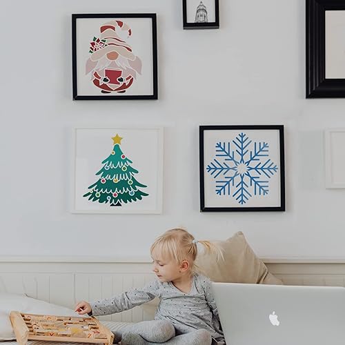 Miniatura 7 de FINGERINSPIRE 16 plantillas de plantilla de iconos de temporada de 7.9 x 7.9 pulgadas, plantilla de Mylar reutilizable para Pascua, día de San