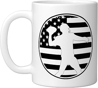 USA American Flag United State Patriotic - American Football Ceramic Mug, White