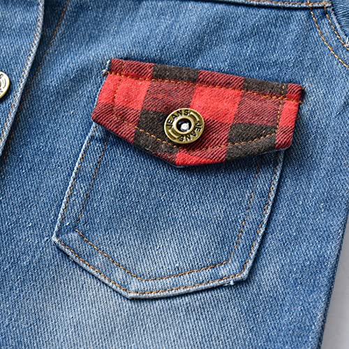 Toddler Baby Boys Girls Denim Jacket Button Down Basic Ripped Jeans Coat Kid Retro Cowboy Outwear Fall Casual Clothes4