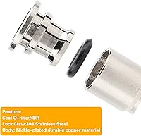 Vista 2 de CEKER Conectores de empuje de codo de unión de acero inoxidable de 0.157 in x 0.157 in, 90 accesorios de codo para aire y agua, paquete de 2