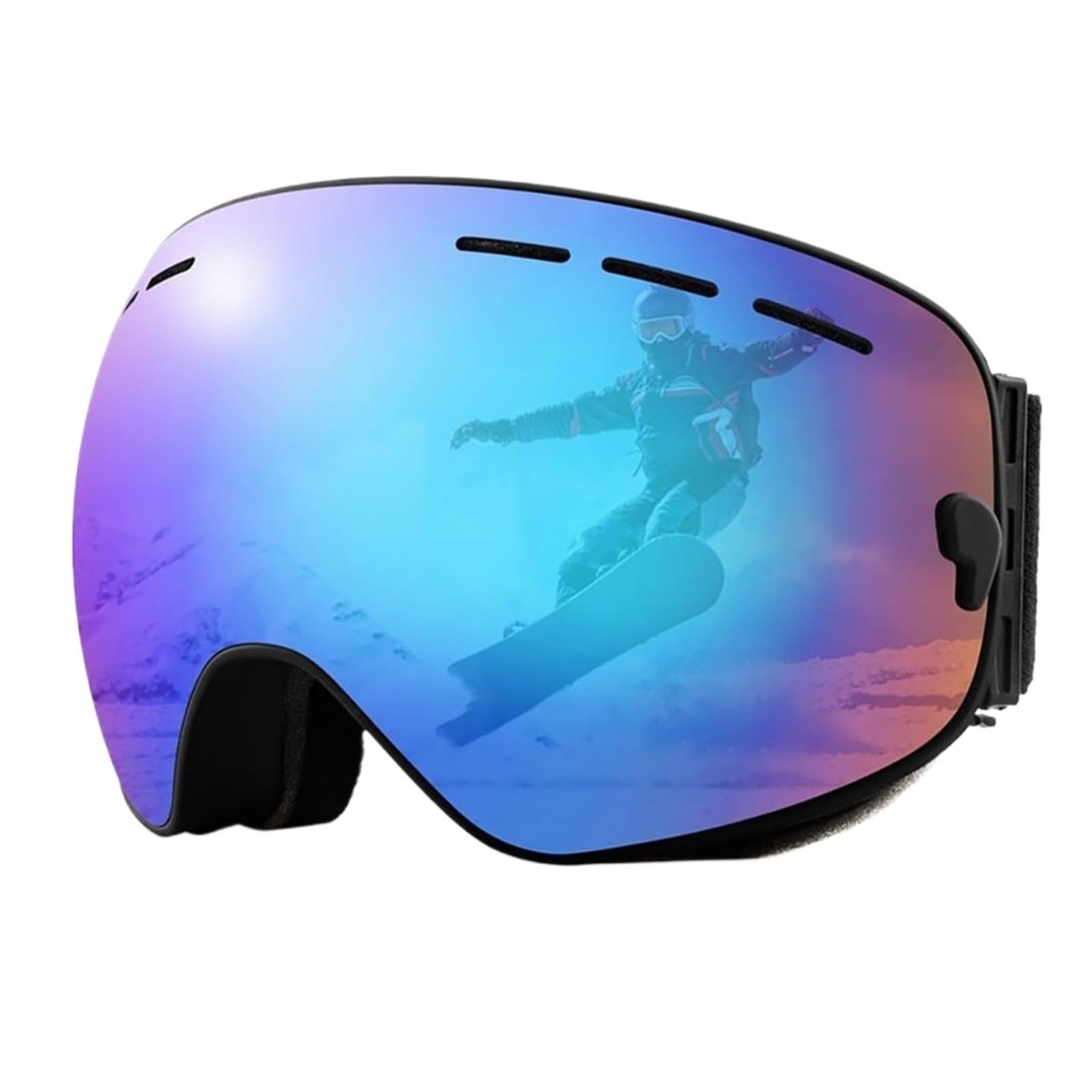 Gafas de esquí 1/2/3P Gafas de esquí duraderas - Gafas de montañismo de arena Gafas - Gafas de esquí antiniebla - Gafas de radiación - Gafas de viento para exteriores (Color: 12 2 piezas) (30)