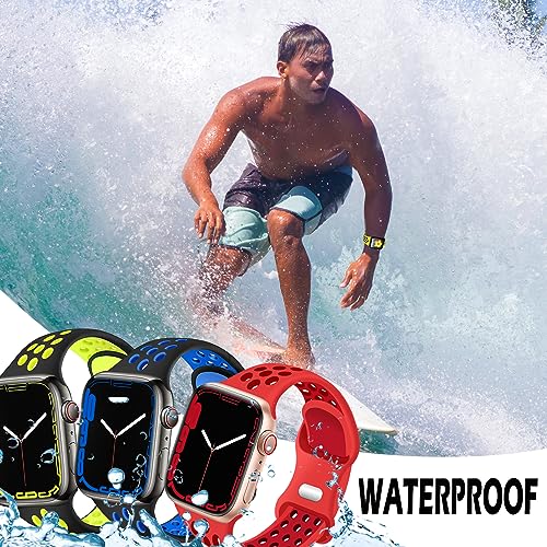 JTaoBand Sport Bands Compatible with Apple Watch Band 42mm 44mm 45mm 46mm 49mm 38mm 40mm 41mm Men Women, Breathable Silicone Replacement Strap for iWatch Series 11 10 9 8 7 6 5 4 3 2 1 Ultra SE by JTaoBand - Image 3