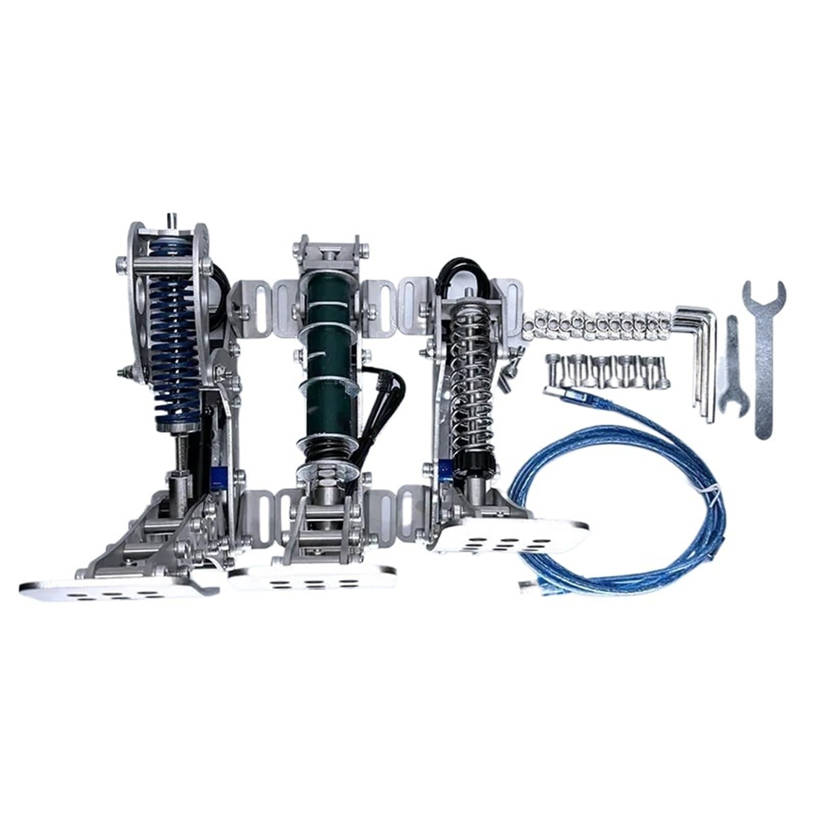 Compatibile Con 3 Pedali Sim Racing Cella Di Carico Idraulica PC Racing Rig | Struttura cella carico idraulica, sensazione naturale per giochi corsa PC(Three pedals 80)