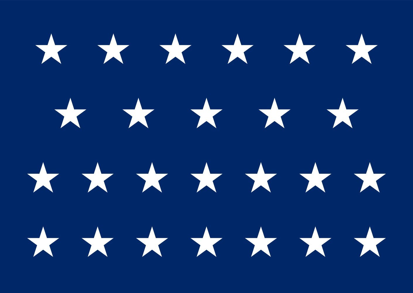 Drapeau US Naval Jack 25 stars grand pavillon horizontal extérieur
