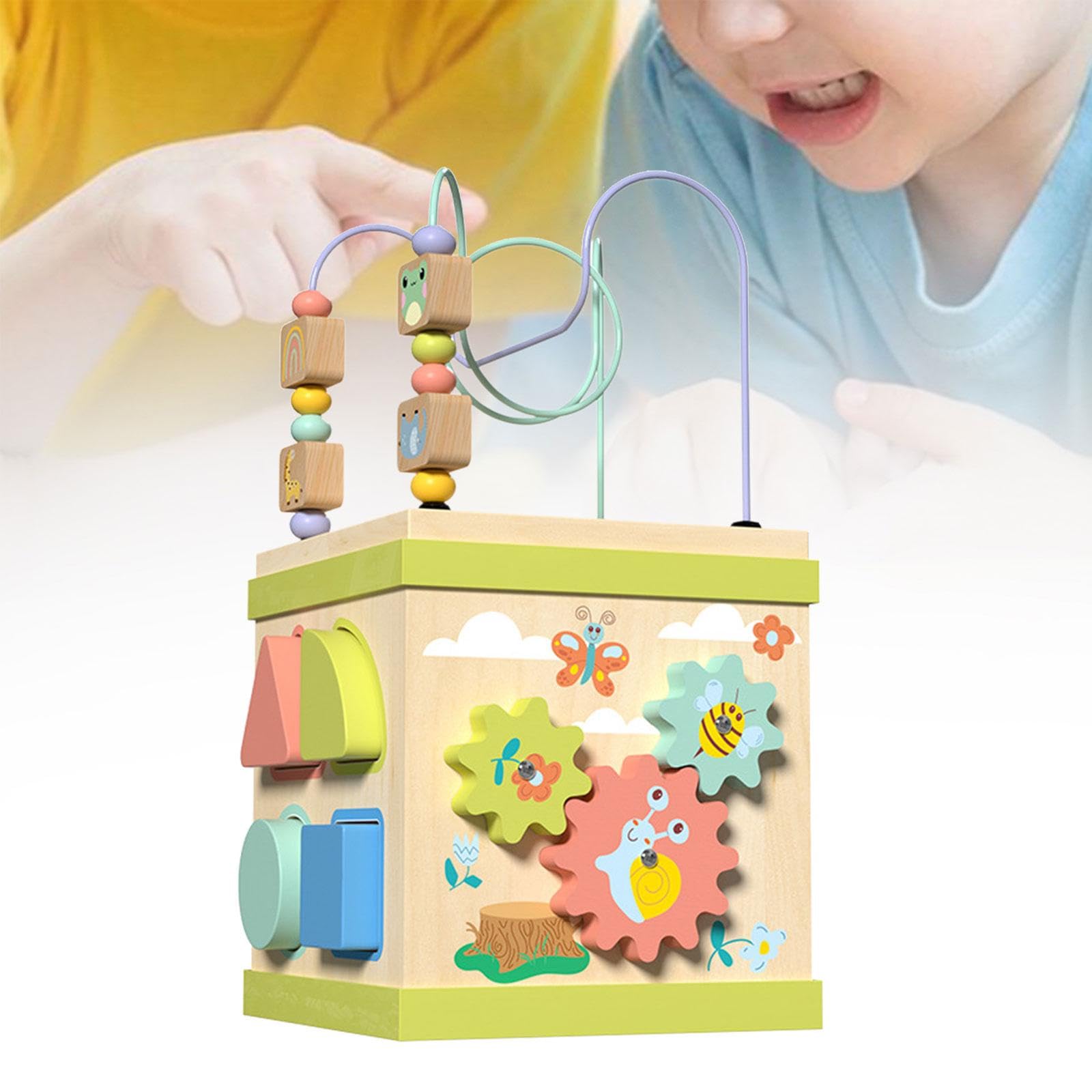 Cubo attività, giocattolo educativo per lo sviluppo personale, abbinamento di forme, riconoscimento di forme.