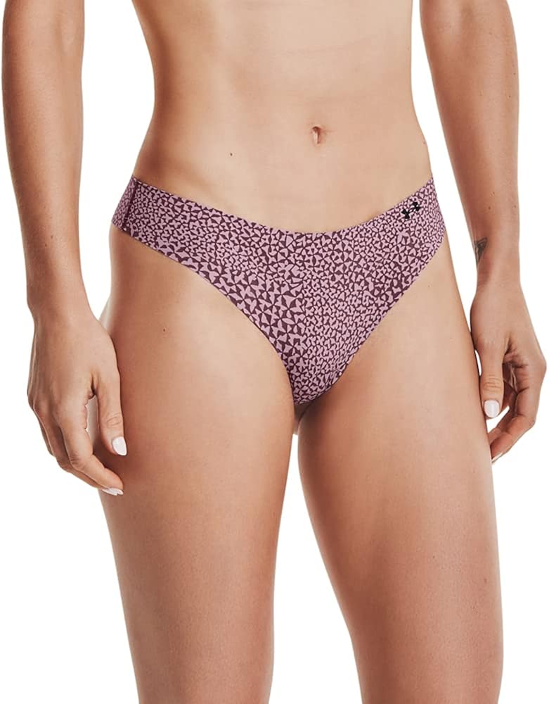 Under Armour Women's Thong Printed Underwear 3Pack , Mauve Pink (698