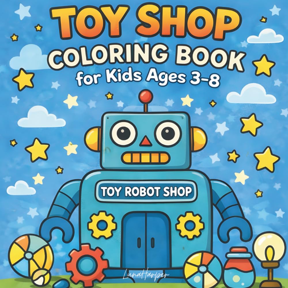 Tiny Shop Coloring Book for Kids Ages 3–8: Fun, Simple Coloring Pages to Build Creativity, Confidence, and Early Learning Through Play
