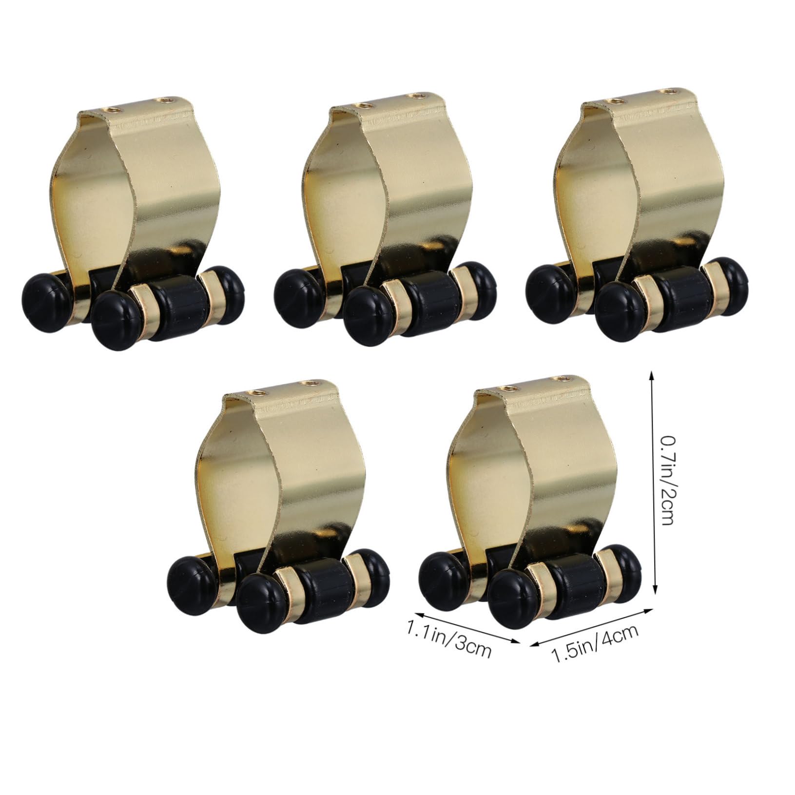 balacoo Fishing Rod Clamp Wall-mounted Rod Keeper 6 Clips for Billiard and Fishing Pole