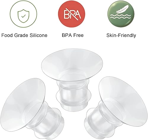 Miniatura 3 de Inserto de brida 3 piezas de 0.591 in para Momcozy S12 pro/S9 pro/S9/S10/S12/Medela/Tsrete/Spectra/Bellabababy, etc. Extractor de leche portátil de