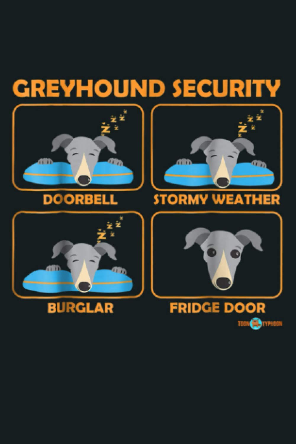 Funny Greyhound Greyhound Security Greyhound Gift: Notebook Planner - 6x9 inch Daily Planner Journal, To Do List Notebook, Daily Organizer, 114 Pages