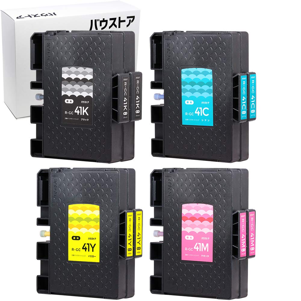 リコー 41シリーズ インクカートリッジ Mサイズ計8箱セット Amazon.co.jp: リコー RICOH GC41 8個セット Mサイズ 顔料 互換