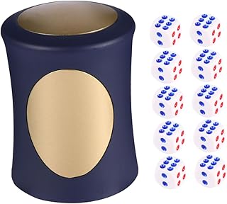 HONMEET Caixa De Dados Ktv Copo De Dados De Mão Copo De Agitação De Dados Caixa De Dados Fosco Caixa De Jogo De Dados Copo Agitador Caixa De Dados De Manivela