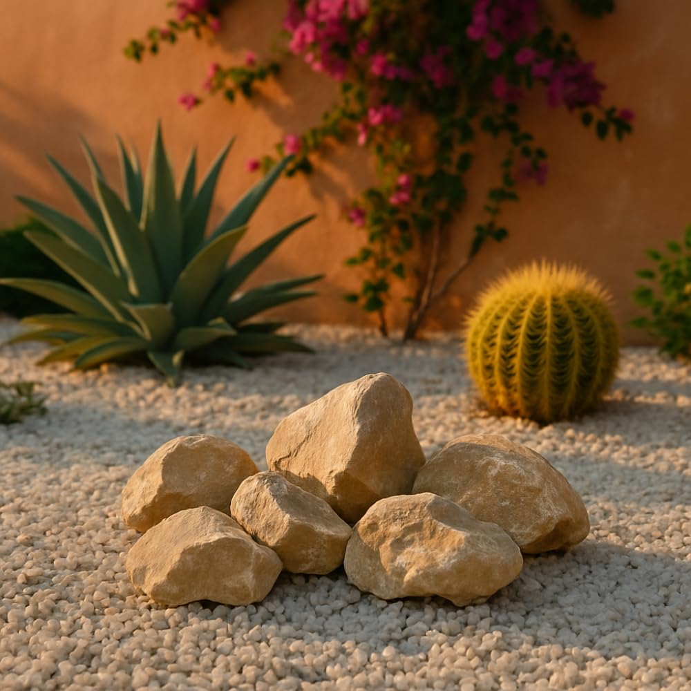 FORTUNATO Rocce Ornamentali da Giardino Versatili, 100-200 mm, Decorative per Aiuole e Vialetti, Confezioni da 10-20 - 25 kg (25, Chilogrammi)