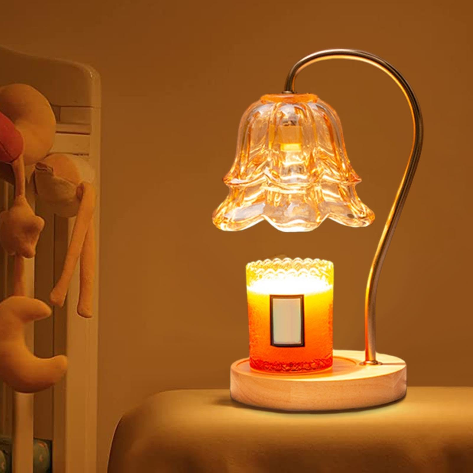 Generico Luce scalda, Lampada scalda| Lampada con profumate | a candela dimmerabile per camera da, tavolo, sala studio