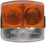 Farbe: gelb/weiß HELLA 2BE 002 776-251 Blinkleuchte - P21W/R10W - 12V - Anbau - Einbauort: links