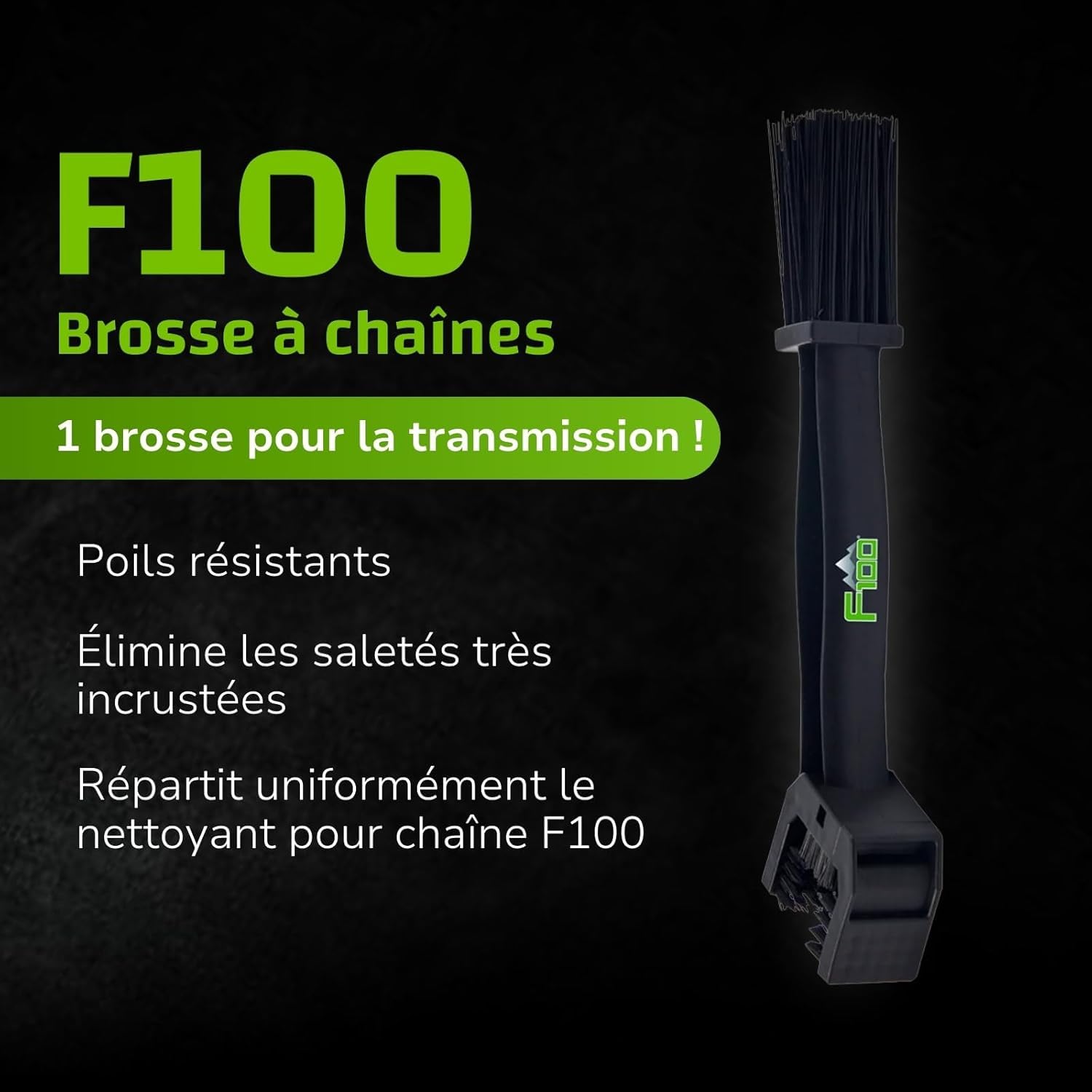 Dr. Wack - F100 Kit d'entretien Vélo Produits Bio - 4 Produits inclus - Nettoyant Vélo + Nettoyant Chaînes de Vélo + Brosse pour Chaîne + Chiffon Microfirbres - Fabriqué en Allemagne