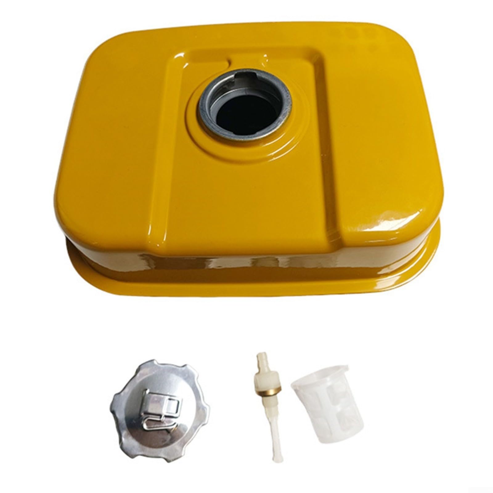 Réservoir de carburant en métal avec bouchon compatible avec les pièces de moteur EX17 EX21 de rechange pour réservoir de carburant de tondeuse à gazon