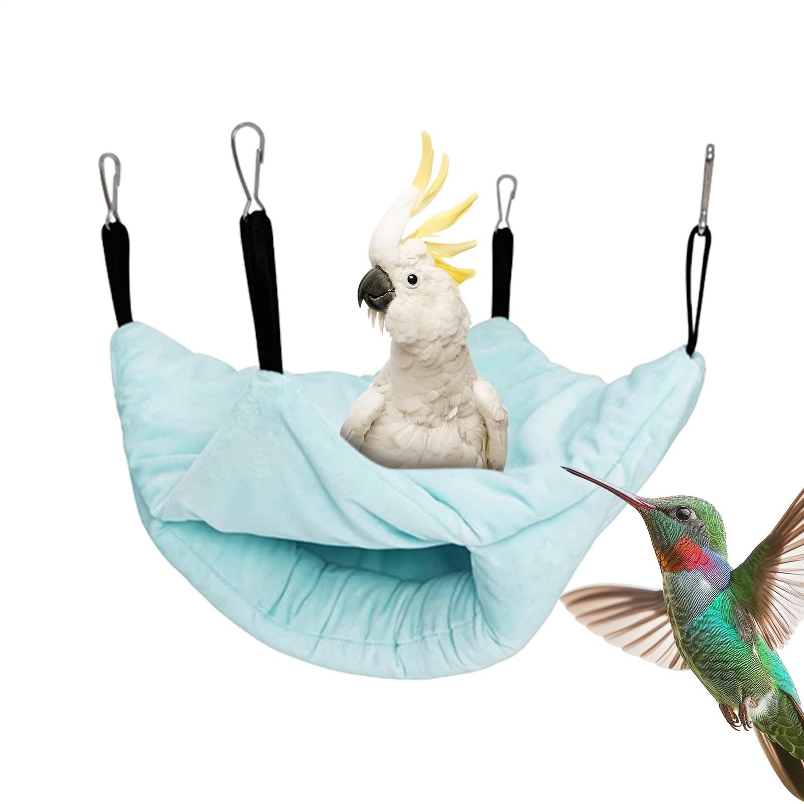 Perchoir double couche et lit chauffant pour oiseaux : l'accessoire de volière 4 en 1