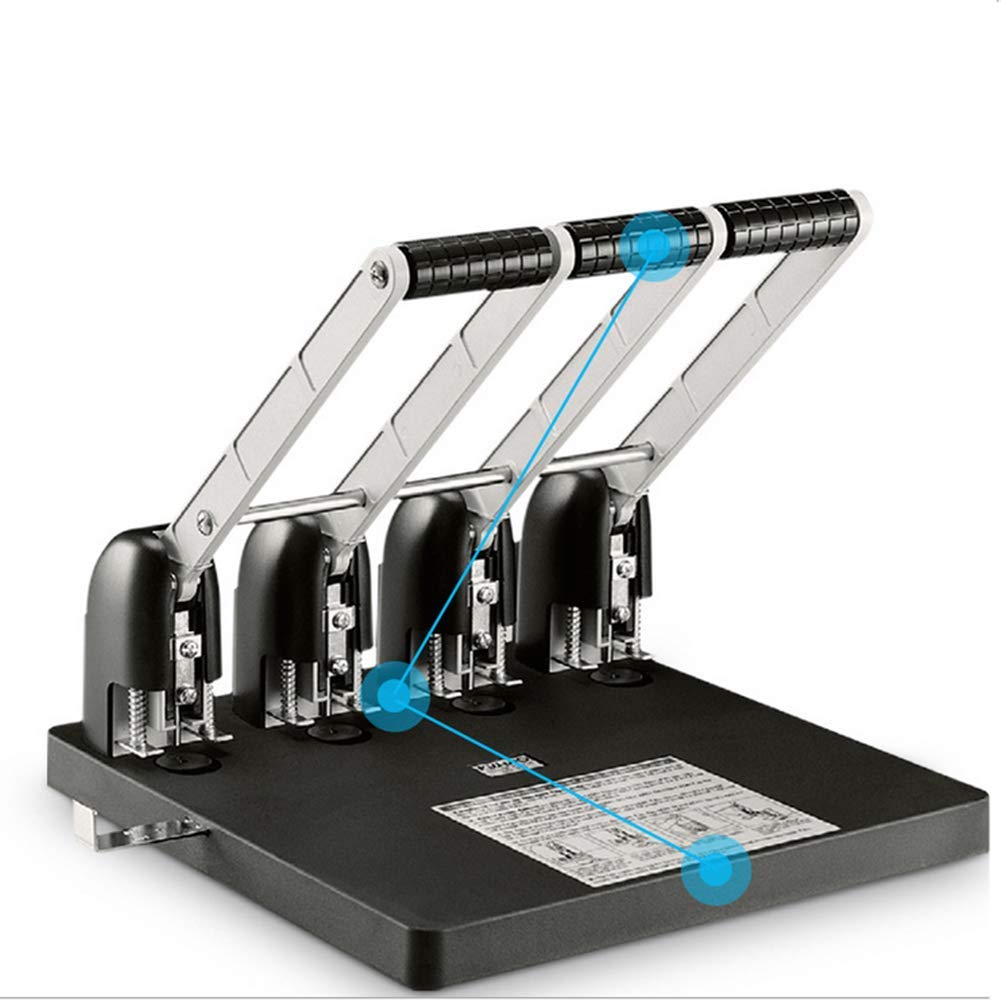 Hanchen perforatrice manuale a 4 fori per carta, capacità 150 fogli, per ufficio, casa, scuola 4mm blade head